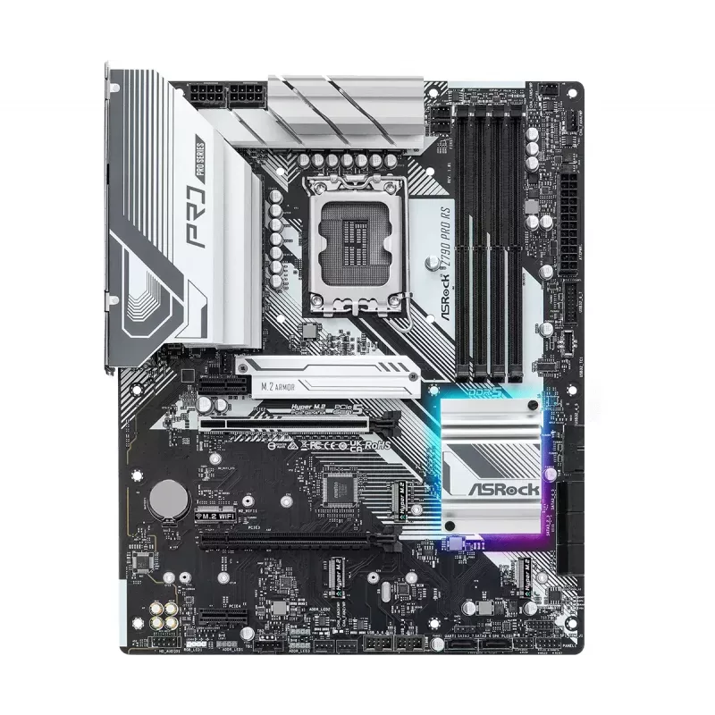 Placa-mãe ASRock Z790 Pro RS — Intel Z790, LGA 1700, ATX, DDR5, 4 DIMM, 128GB, 2.5Gb LAN