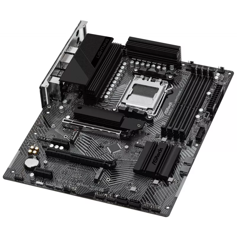 Placa-mãe ASRock B650 PG Lightning AM5 AMD B650 USB 3.2 SATA 3 7.1ch HD Audio ATX