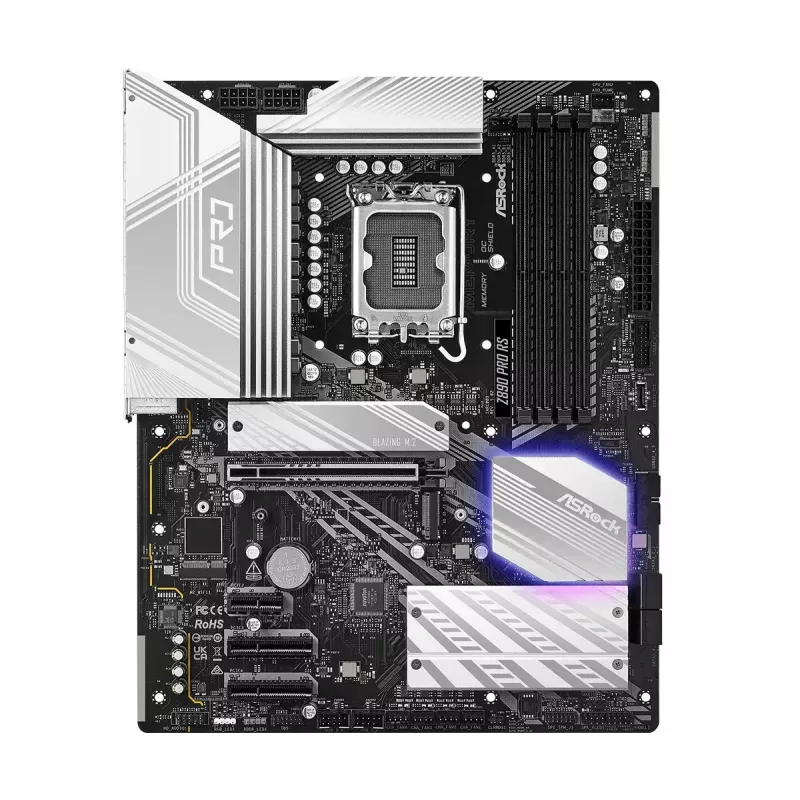 Placa-mãe ASRock Z890 Pro RS — Intel Z890, LGA 1851, ATX, 4x slots DDR5, PCIe Gen5 x16, 2.5Gb LAN, Thunderbolt 4