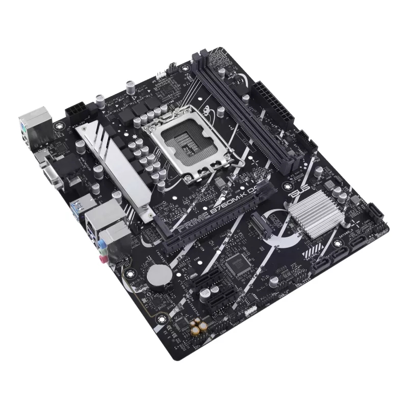 Motherboard ASUS PRIME B760M-K D4 — Intel B760, LGA 1700, Micro ATX, 2x DDR4 DIMM, 64 GB, M.2, SATA III, Ethernet 2.5Gb