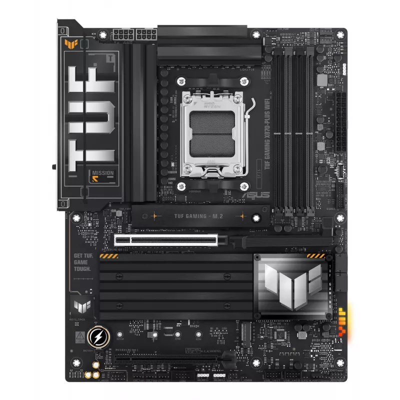 Motherboard ASUS TUF GAMING X870-PLUS WIFI — AMD X870, Socket AM5, ATX, DDR5, 4 DIMM, Wi-Fi 7, Bluetooth 5.4