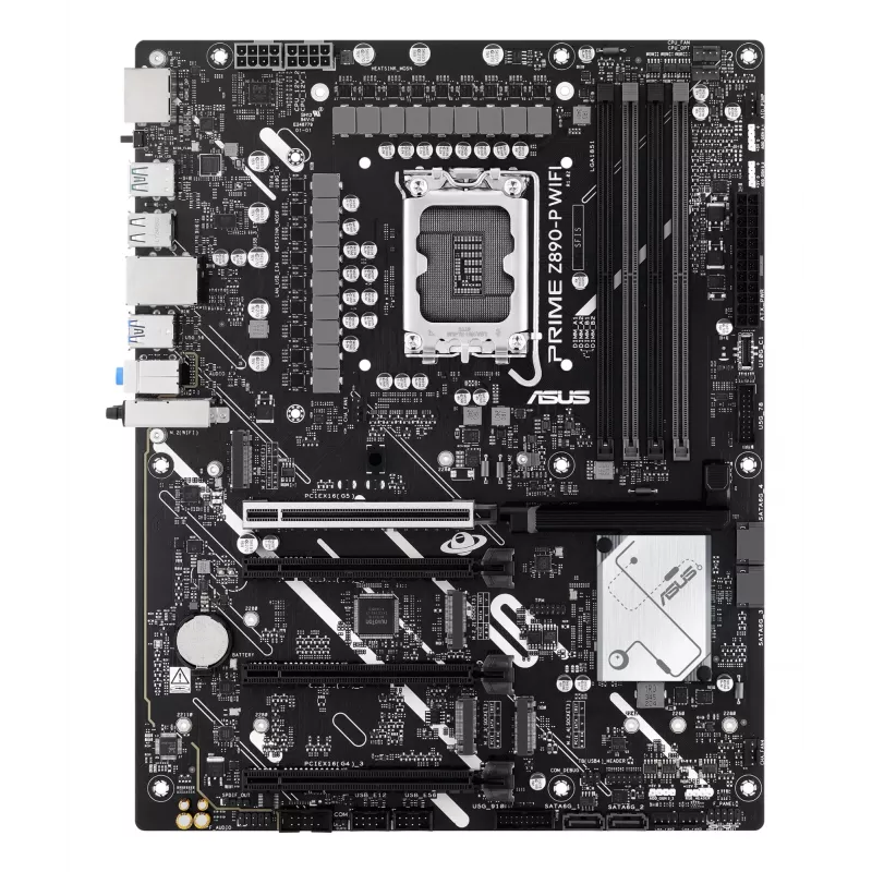 Placa-mãe ASUS PRIME Z890-P WIFI Intel Z890 LGA 1851 ATX, DDR5, 4x DIMM, 4x M.2, Wi-Fi 7, 2.5Gb LAN