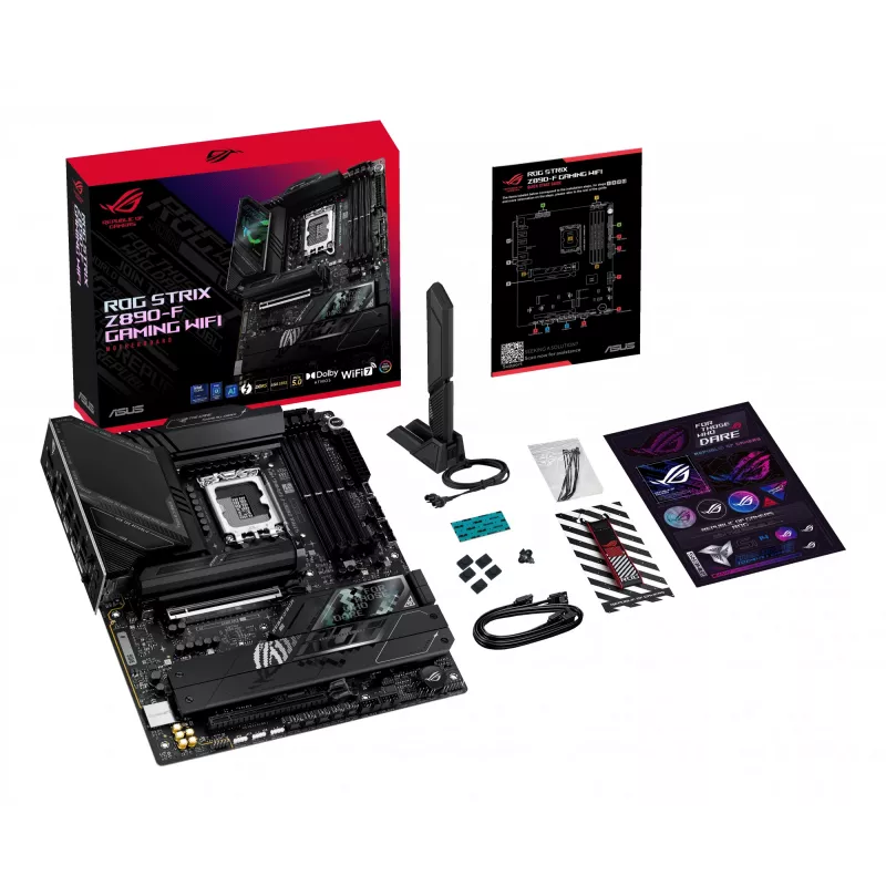 Motherboard ASUS ROG STRIX Z890-F GAMING WIFI — Intel Z890, LGA 1851, ATX, DDR5, 4x DIMM, 192GB, Wi-Fi 7, Bluetooth 5.4