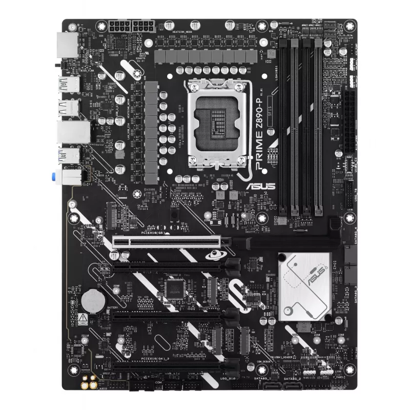 Motherboard ASUS PRIME Z890-P — Intel Z890, LGA 1851, ATX, DDR5, 4x DIMM, 192GB, 4x M.2, LAN 2,5Gb, HDMI 2.1, 1x USB-C