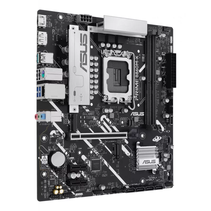 Motherboard ASUS PRIME B860M-K — Intel B860, LGA 1851, micro ATX, DDR5, 2x M.2, 2 DIMM, LAN 2.5Gb