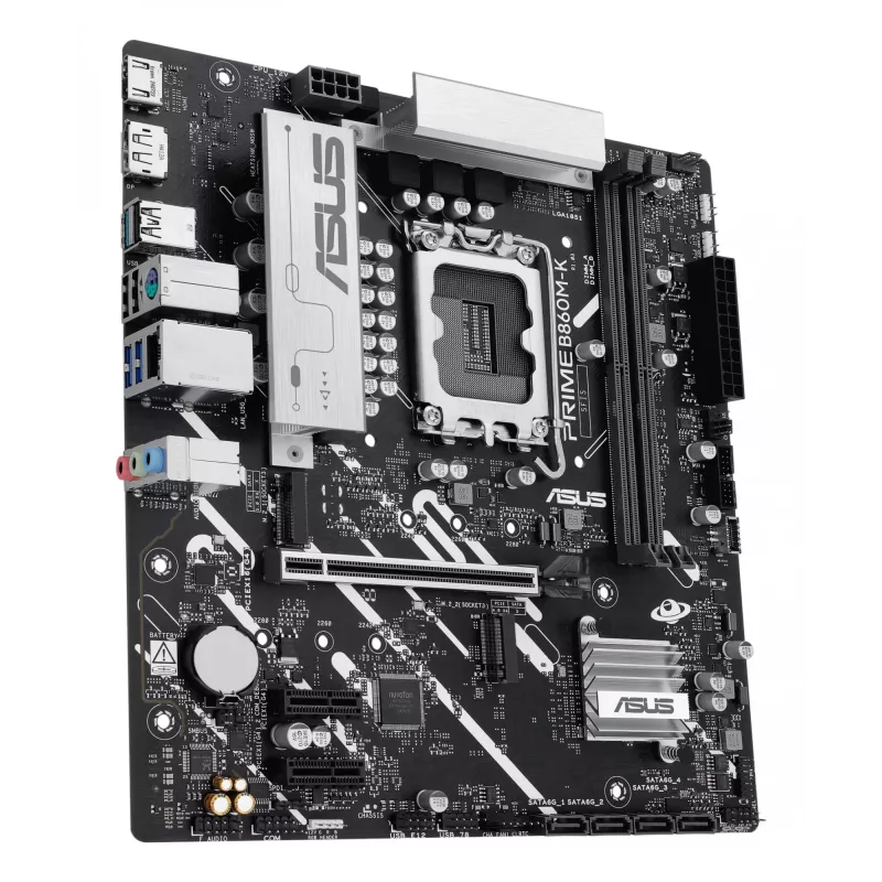 Motherboard ASUS PRIME B860M-K — Intel B860, LGA 1851, micro ATX, DDR5, 2x M.2, 2 DIMM, LAN 2.5Gb