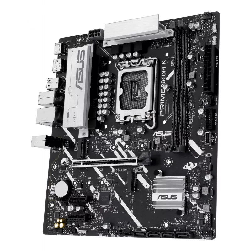Motherboard ASUS PRIME B860M-K — Intel B860, LGA 1851, micro ATX, DDR5, 2x M.2, 2 DIMM, LAN 2.5Gb
