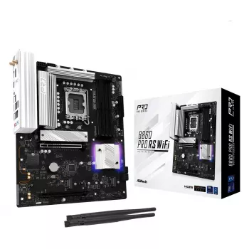 Motherboard ASRock B860 Pro RS WiFi Intel B860 LGA1851 ATX, 4x slots DDR5, 256GB, Wi-Fi 6E, 2.5GbE