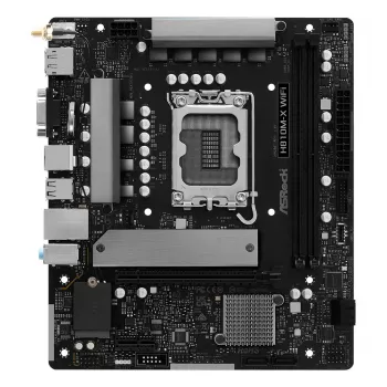 Motherboard ASRock H810M-X WiFi — Intel H810, LGA 1851, microATX, DDR5, 2 DIMM, 128GB, Wi-Fi 5, 2.5Gb LAN, M.2, SATA III