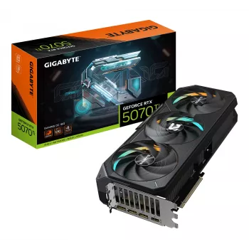 Placa gráfica GIGABYTE GeForce RTX 5070 Ti GAMING OC 16G - 16GB GDDR7, 256bit, PCI-E 5.0, 2588 MHz Core Clock, 3 x DP 2.1a, 1 x HDMI 2.1b, NVIDIA DLSS 4, GV-N507TGAMING OC-16GD