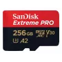 SanDisk Extreme PRO microSDXC 256GB + adaptador SD, velocidade de leitura 200 MB/s, velocidade de escrita 140 MB/s, A2, C10, V30, UHS-I U3