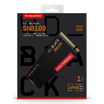 SSD Western Digital 1 TB M.2 PCI Express 5.0 preto SN8100