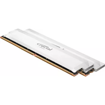 Crucial Pro - Overclocking Edition - DDR5 - Kit 32 GB: 2 x 16 GB DIMM 288-PIN 6400 MT/s / PC5-51200 CL38 1.35 V não-ECC branco