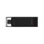 Kingston Technology DataTraveler 128GB USB-C 3.2 Gen 1 70, 128 GB, USB Type-C, 3.2 Gen 1 (3.1 Gen 1), tampa, 7 g, preto