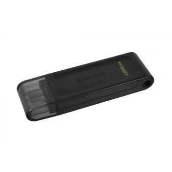 Kingston Technology DataTraveler 128GB USB-C 3.2 Gen 1 70, 128 GB, USB Type-C, 3.2 Gen 1 (3.1 Gen 1), tampa, 7 g, preto