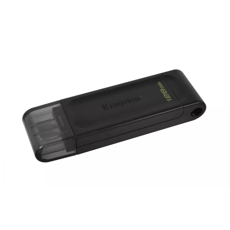Kingston Technology DataTraveler 128GB USB-C 3.2 Gen 1 70, 128 GB, USB Type-C, 3.2 Gen 1 (3.1 Gen 1), tampa, 7 g, preto