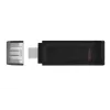 Kingston Technology DataTraveler 128GB USB-C 3.2 Gen 1 70, 128 GB, USB Type-C, 3.2 Gen 1 (3.1 Gen 1), tampa, 7 g, preto