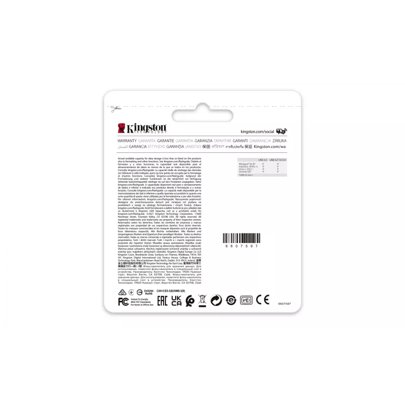 Kingston Technology DataTraveler 64GB USB3.2 Gen 1 Exodia M (preto + azul)