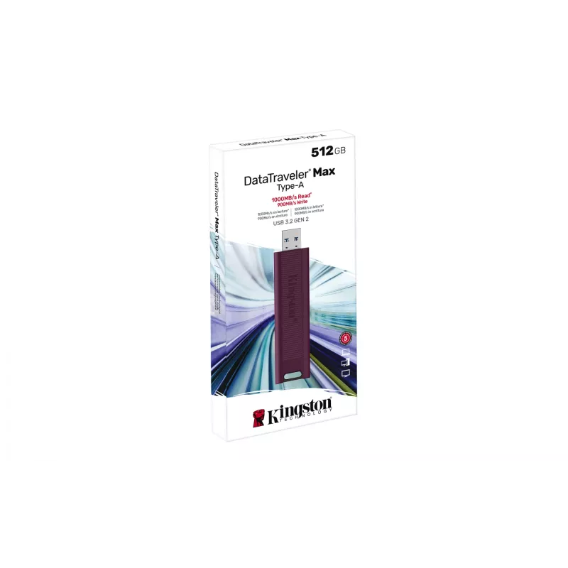 Kingston Technology DataTraveler 512 GB Max Type-A 1000R/900W USB 3.2 Gen 2