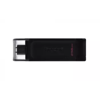 Kingston Technology DataTraveler 256GB USB-C 3.2 Gen 1 70, 256 GB, USB Type-C, 3.2 Gen 1 (3.1 Gen 1), tampa, 7 g, preto