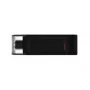 Kingston Technology DataTraveler 256GB USB-C 3.2 Gen 1 70, 256 GB, USB Type-C, 3.2 Gen 1 (3.1 Gen 1), tampa, 7 g, preto