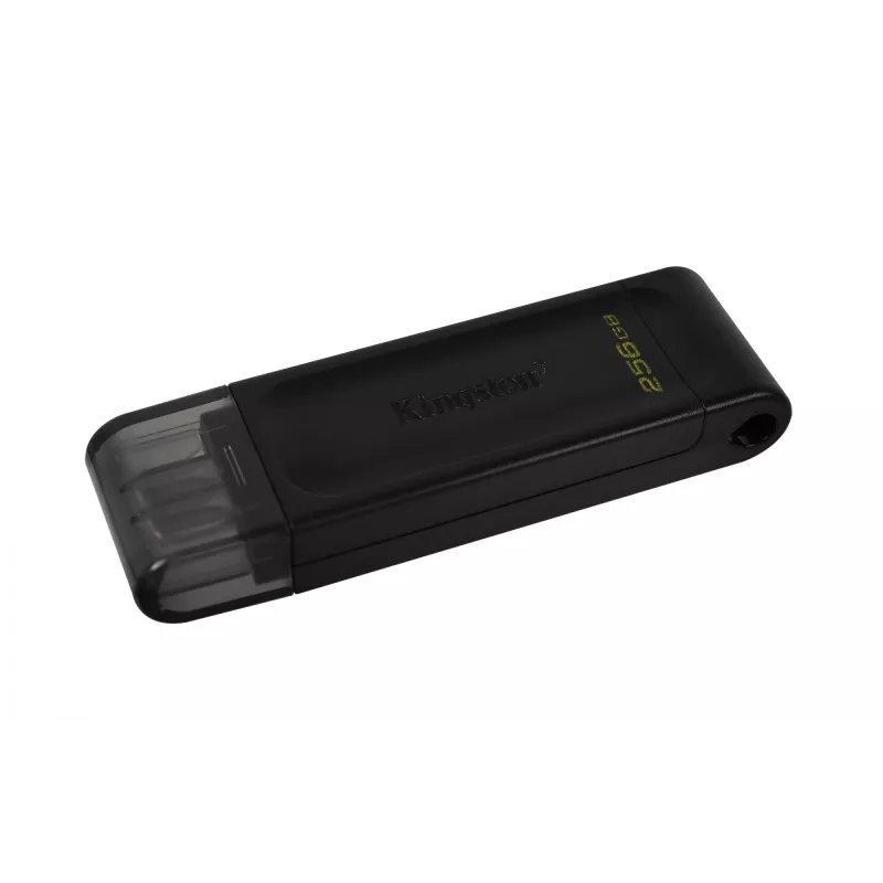 Kingston Technology DataTraveler 256GB USB-C 3.2 Gen 1 70, 256 GB, USB Type-C, 3.2 Gen 1 (3.1 Gen 1), tampa, 7 g, preto