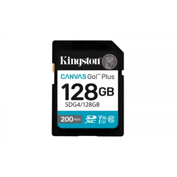 Kingston Technology Canvas Go! Plus 128GB SDXC Canvas Go Plus Gen4 200MB/s C10 UHS-I U3 V30