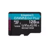Kingston Technology 128 GB microSDXC Canvas Go Plus Gen4 200 MB/s A2 U3 V30 cartão + adaptador