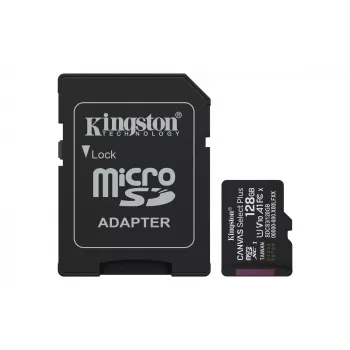 Kingston Technology 128GB microSDXC Canvas Select Plus Gen3 150MB/s A1 cartão + adaptador