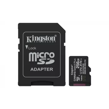 Cartão de memória MicroSDXC KINGSTON 256 GB UHS‑I Canvas Select Plus Gen3, Class 10, 150 MB/s, A1, V10