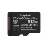 Kingston Technology 512 GB microSDXC Canvas Select Plus Gen3 150 MB/s A1 cartão + adaptador