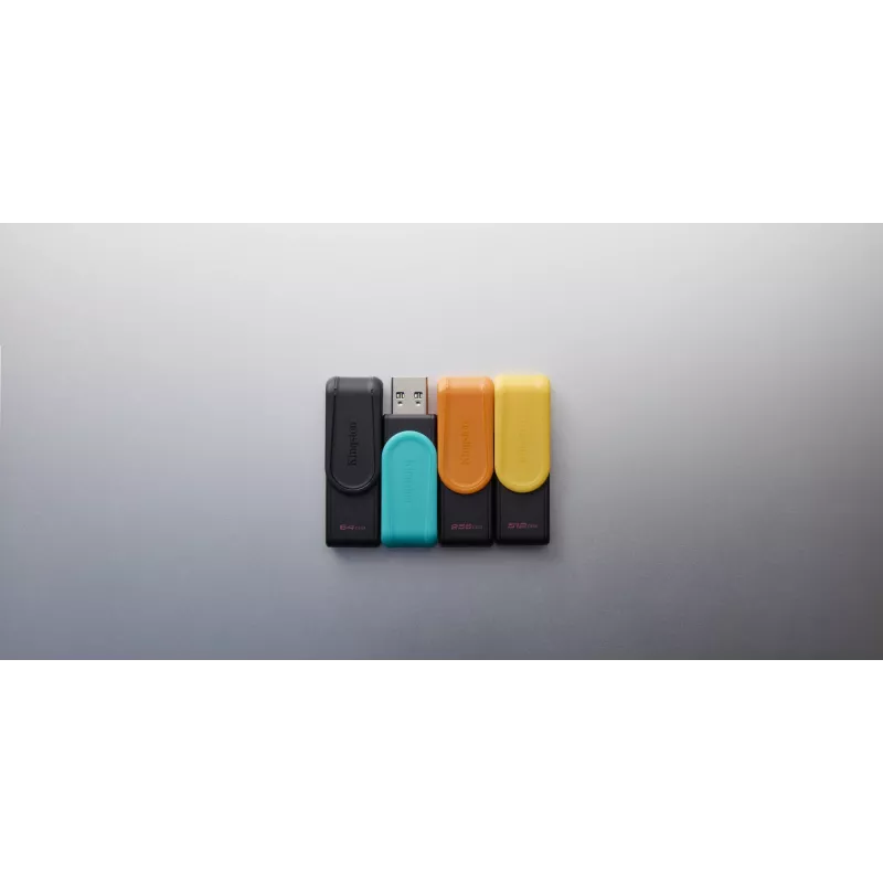 Kingston Technology DataTraveler 256GB USB 3.2 Gen 1 portátil Exodia S (preto/laranja)