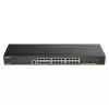 D-Link Switch Smart Managed Gigabit de 24 portas com 4x 10G SFP+, Managed, L3, Gigabit Ethernet (10/100/1000), Full-duplex, Montagem em rack