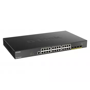 D-Link Switch Smart Managed Gigabit PoE de 24 portas com 4x 10G SFP+, 370 Watt