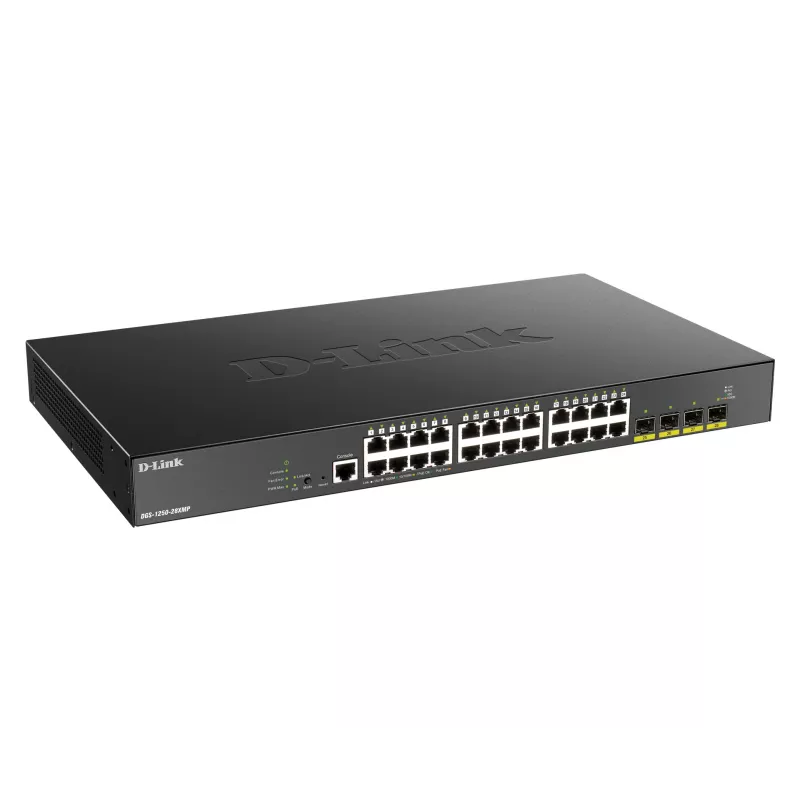 D-Link Switch Smart Managed Gigabit PoE de 24 portas com 4x 10G SFP+, 370 Watt
