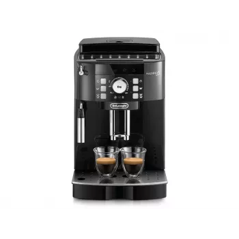 Máquina de café expresso DeLonghi ECAM 21.117 B Magnifica S — automática, depósito de água de 1,8 l, recipiente de grãos de 250 g, 15 bar, 2 saídas