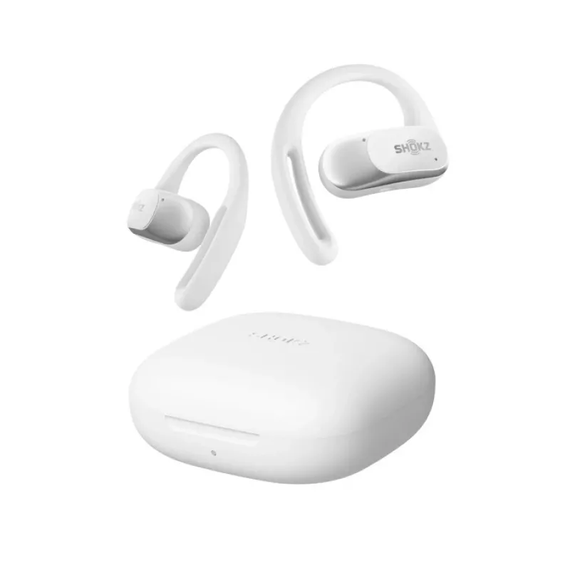 SHOKZ OpenFit Air, Branco, Headset, sem fios, gancho de orelha, chamadas / música / desporto / dia a dia, Bluetooth, Branco