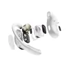 SHOKZ OpenFit Air, Branco, Headset, sem fios, gancho de orelha, chamadas / música / desporto / dia a dia, Bluetooth, Branco