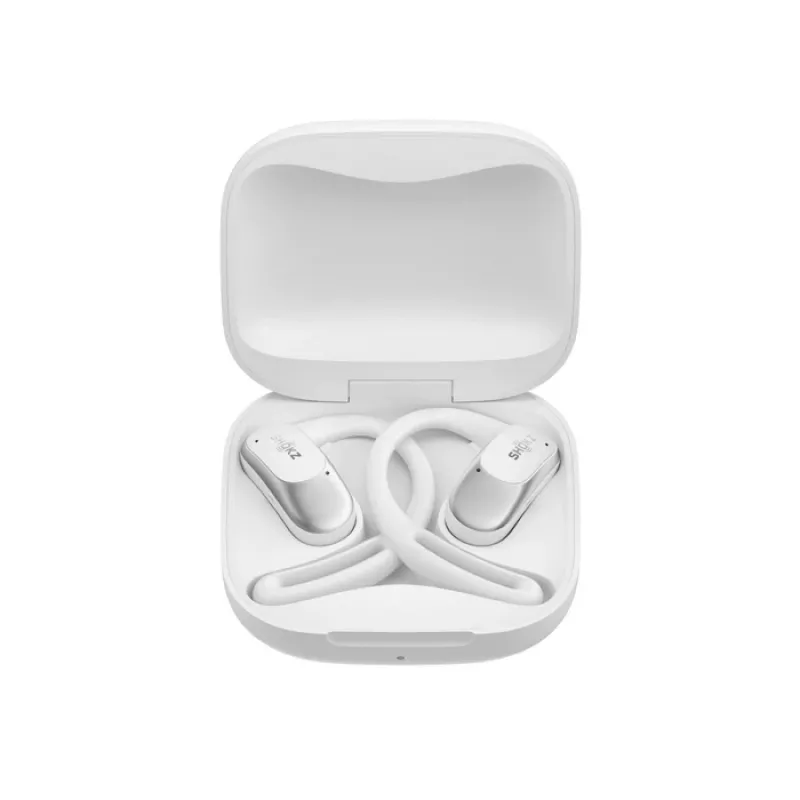 SHOKZ OpenFit Air, Branco, Headset, sem fios, gancho de orelha, chamadas / música / desporto / dia a dia, Bluetooth, Branco
