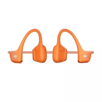 Auscultadores de condução óssea Shokz OpenRun Pro 2 — binaural, sem fios Bluetooth 5.3, IP55, 12 h de reprodução, 150 mAh, laranja, gancho de orelha