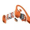 Auscultadores de condução óssea Shokz OpenRun Pro 2 — binaural, sem fios Bluetooth 5.3, IP55, 12 h de reprodução, 150 mAh, laranja, gancho de orelha