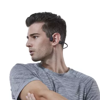 Headset Shokz OpenRun Mini — headset desportivo de condução óssea sem fios, IP67, Bluetooth 5.1, 480 min de autonomia