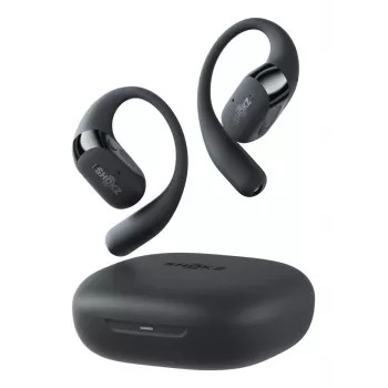Headset JLAB AUDIO SHOKZ OpenFit 2 — condução óssea, sem fios, open-ear com gancho de orelha, Preto