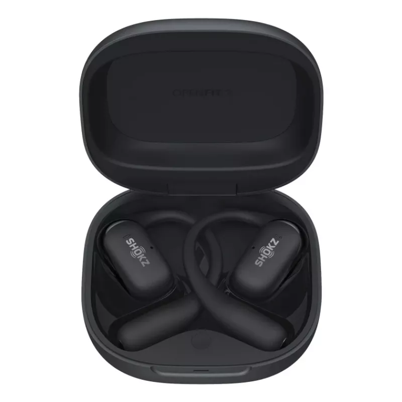 Shokz OpenFit 2 auriculares sem fios open-ear, pretos