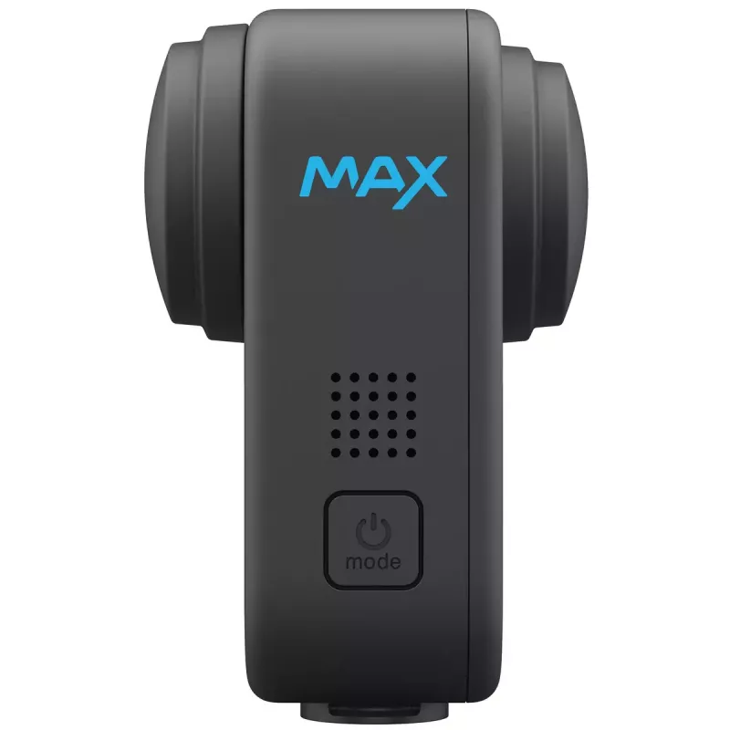 Câmara de ação GoPro MAX 360 (2025) — gravação 360°, 6K Ultra HD, ecrã integrado, Wi‑Fi, GPS, Preto