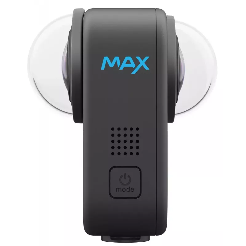 Câmara de ação GoPro MAX 360 (2025) — gravação 360°, 6K Ultra HD, ecrã integrado, Wi‑Fi, GPS, Preto