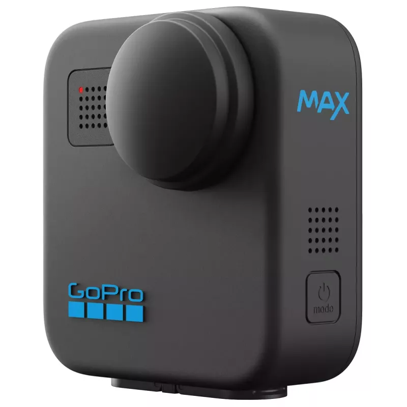 Câmara de ação GoPro MAX 360 (2025) — gravação 360°, 6K Ultra HD, ecrã integrado, Wi‑Fi, GPS, Preto