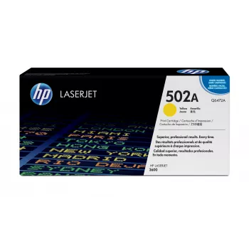 HP 502A Toner original LaserJet Amarelo, 4000 páginas, Amarelo, 1 unid.