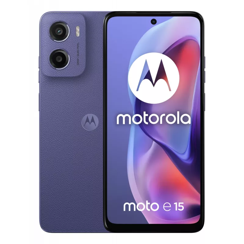 Motorola moto e15 16,9 cm (6,67 polegadas) Dual SIM Android 14 Go Edition 4G USB Type-C 2 GB 64 GB 5200 mAh Lavanda