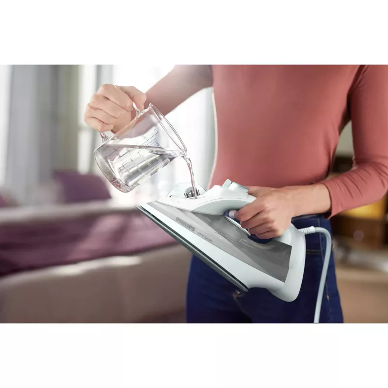 Philips série 5000 DST5010/10 ferro de engomar a vapor base SteamGlide Plus 2400 W cinzento, branco